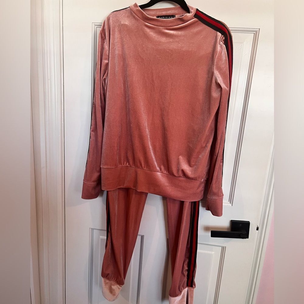Designer INSPIRED two piece velvet set